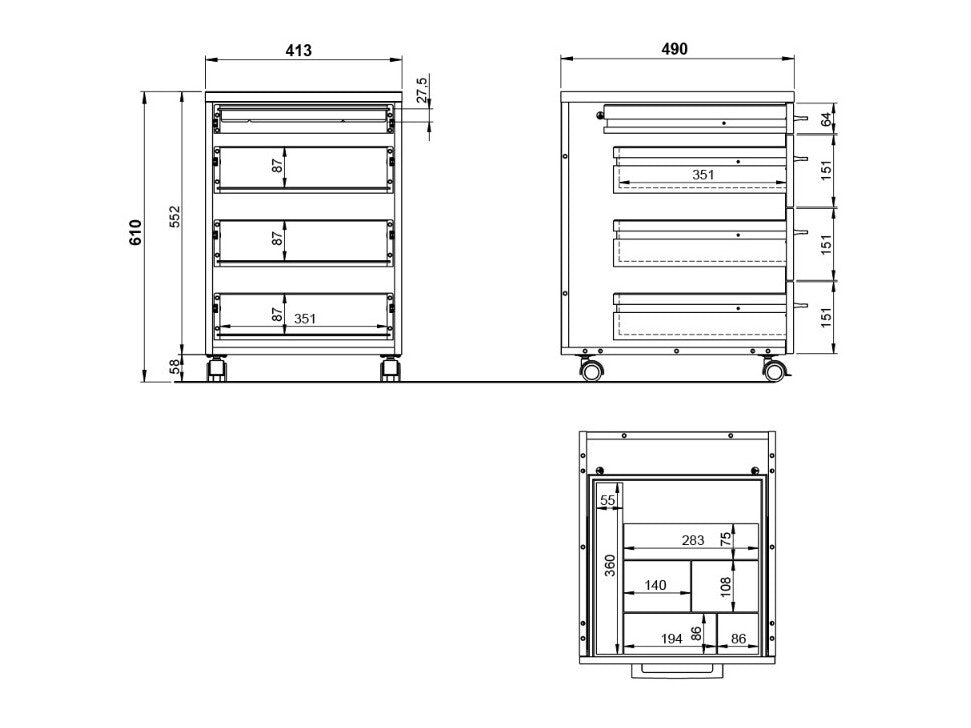 Stalčių blokas 226537