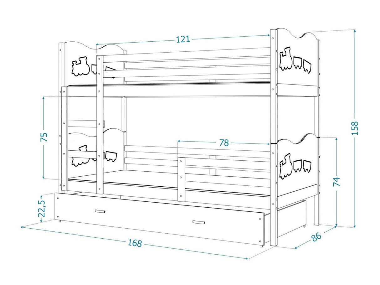Dviaukštė lova 144677