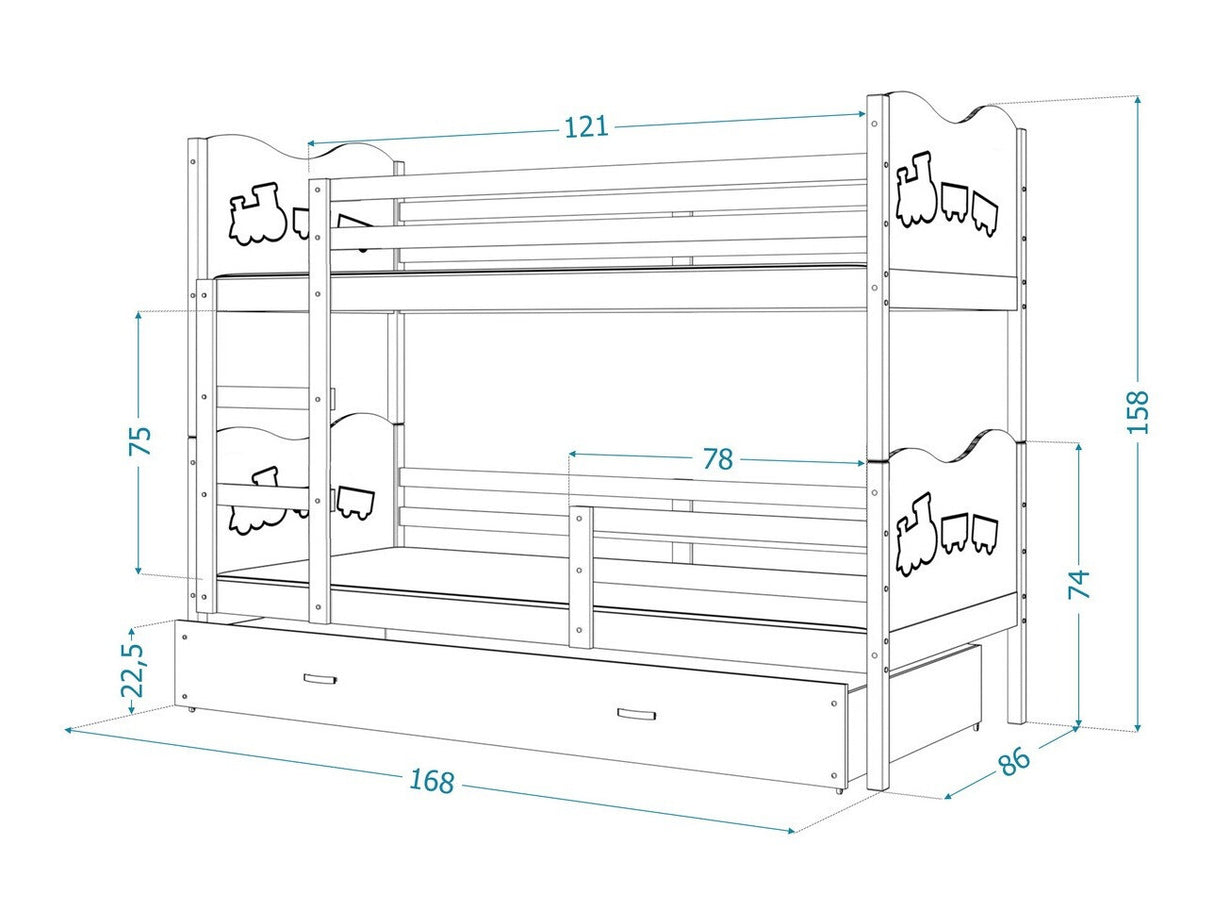 Dviaukštė lova 144677