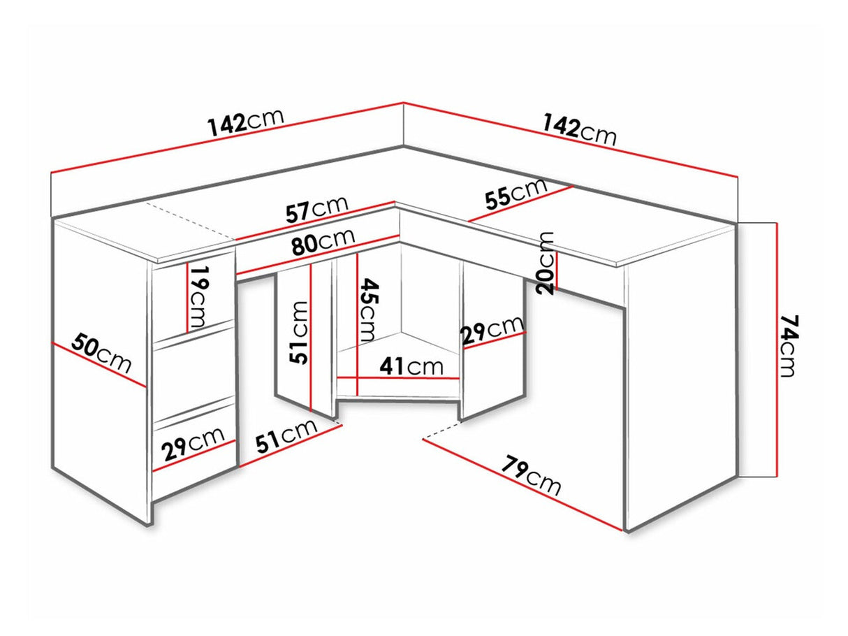 Kampinis darbo stalas 331498