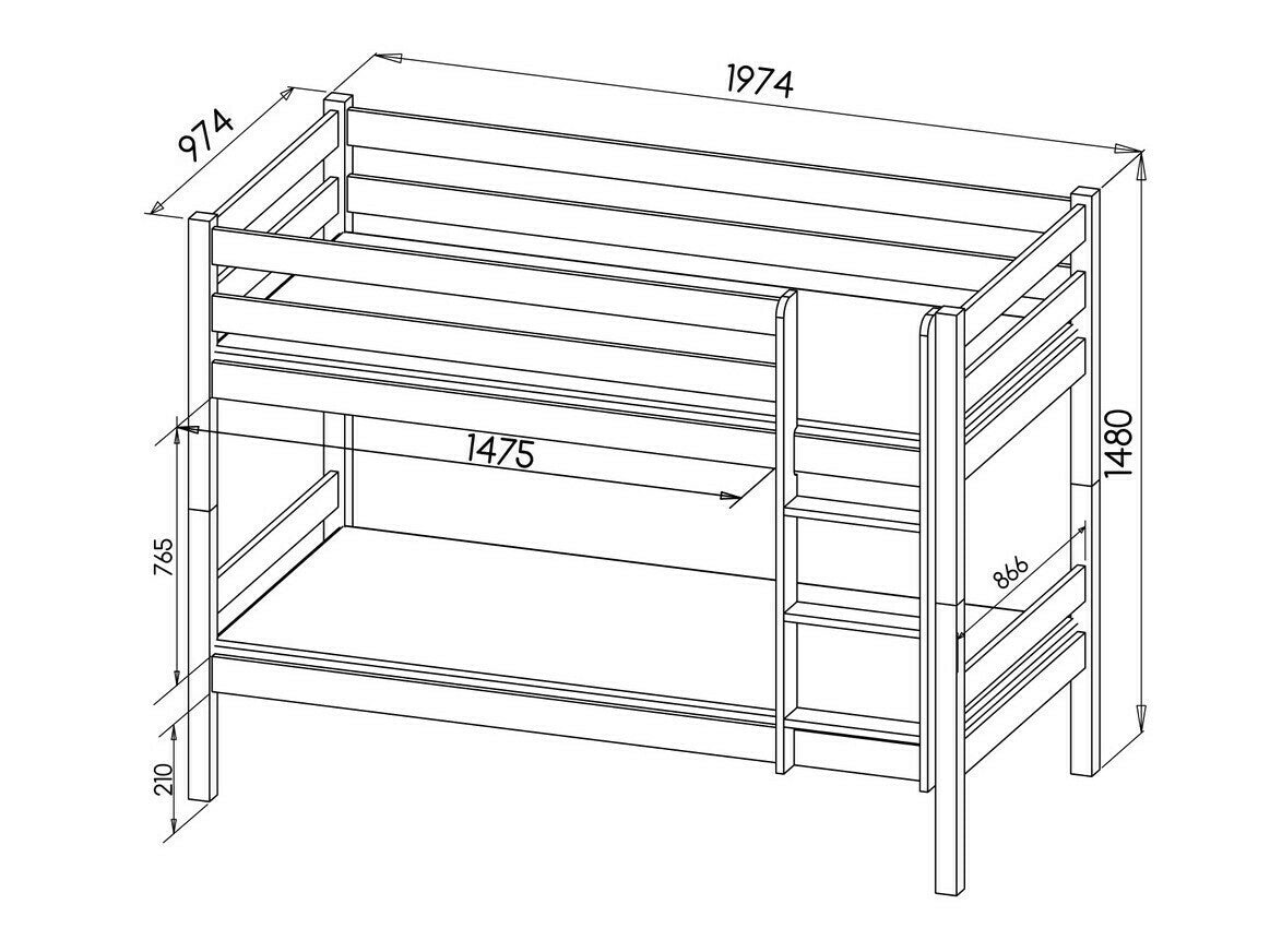 Dviaukštė lova 465256