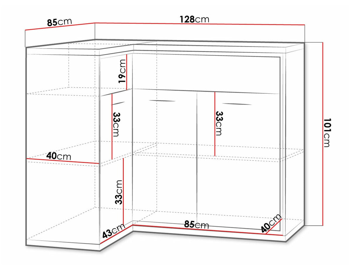 Kampinė komoda 470423