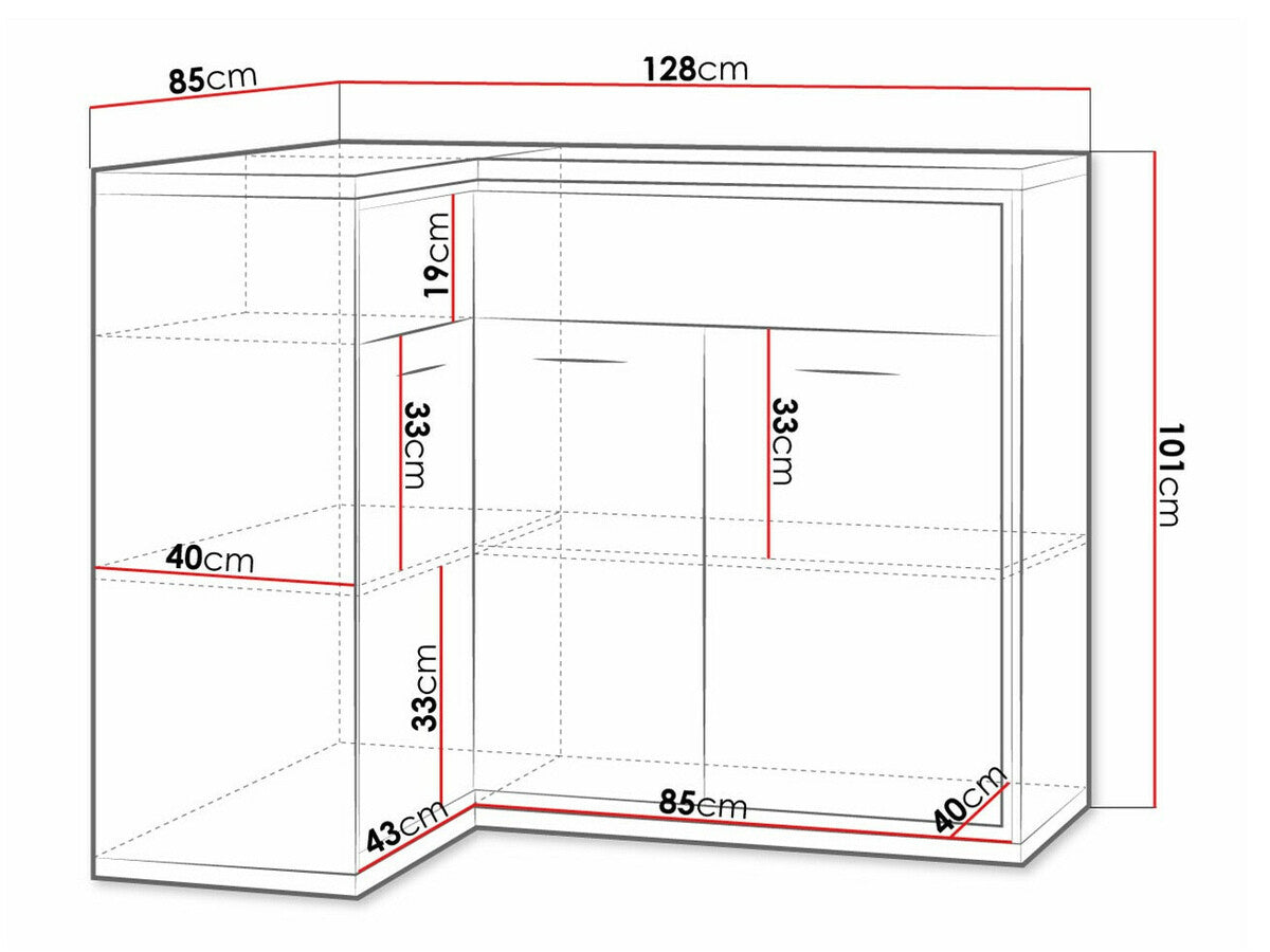 Kampinė komoda 470423