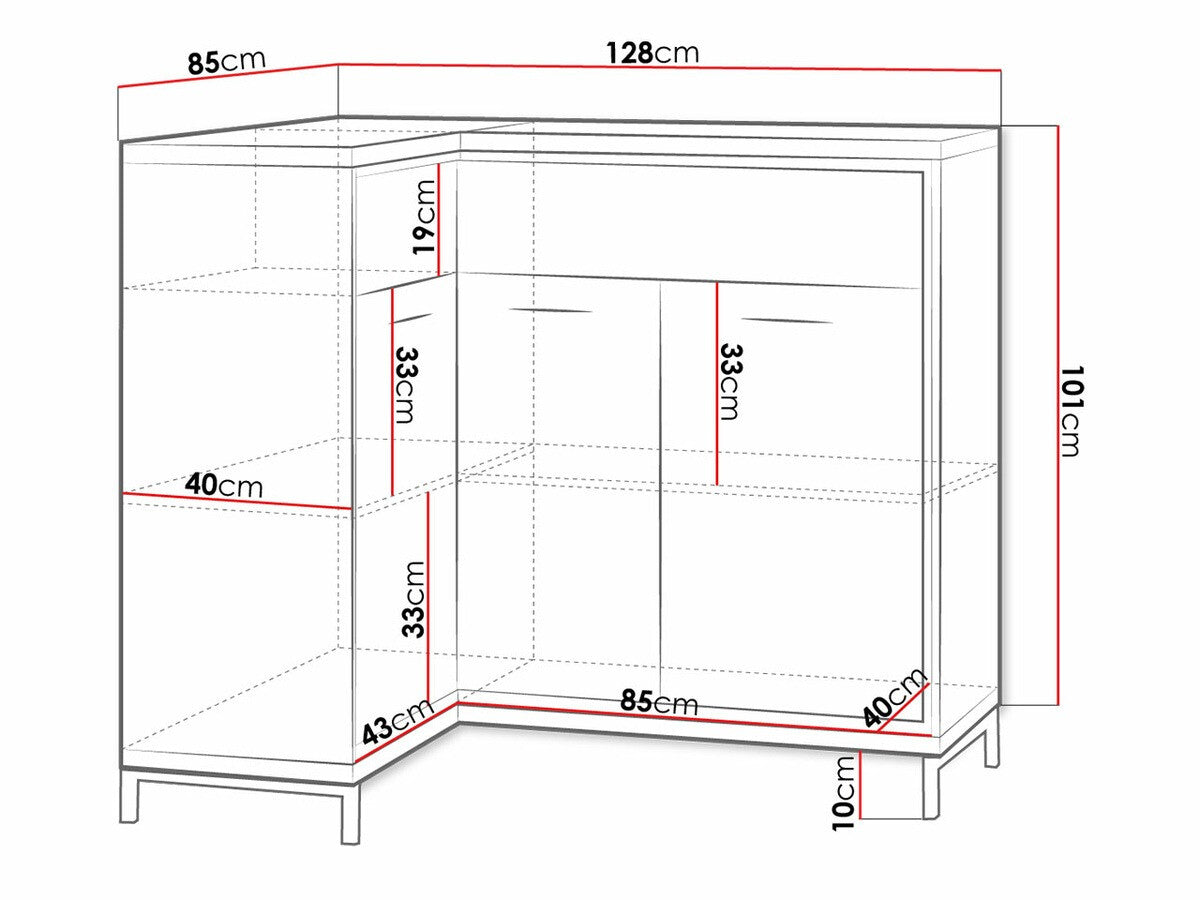 Kampinė komoda 470423