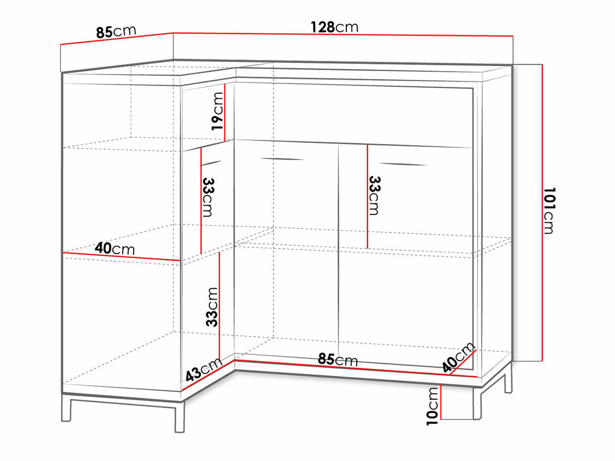 Kampinė komoda 470423