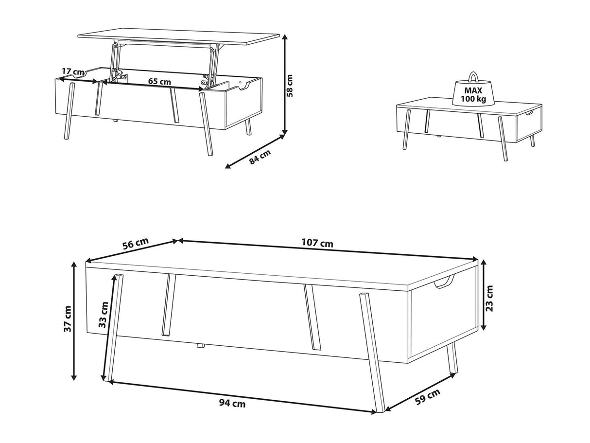 Žurnalinis staliukas transformeris 515614