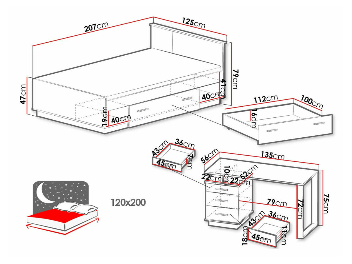 Baldų komplektas 528125