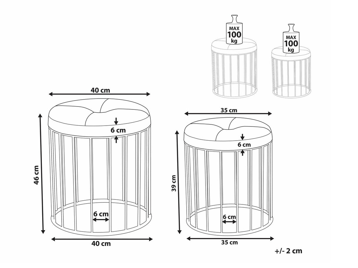 Pufų komplektas 528487