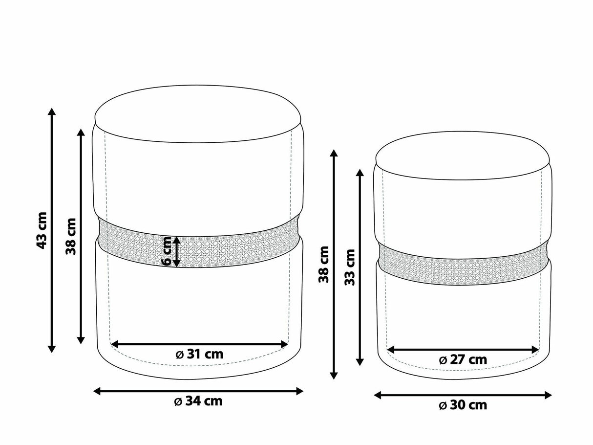 Pufų komplektas 528845