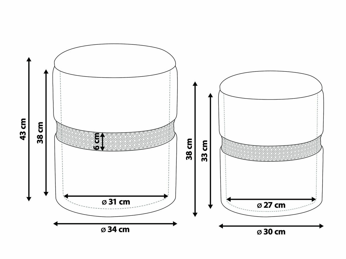 Pufų komplektas 528845