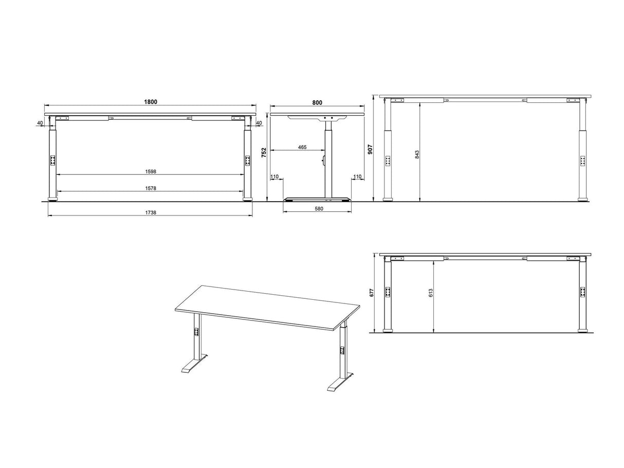 Reguliuojamo aukščio darbo stalas 529357