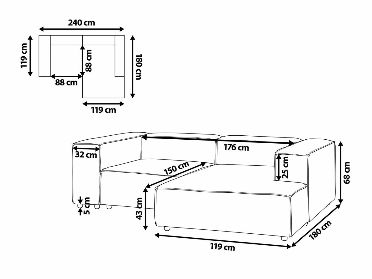 Modulinis minkštas kampas 534803