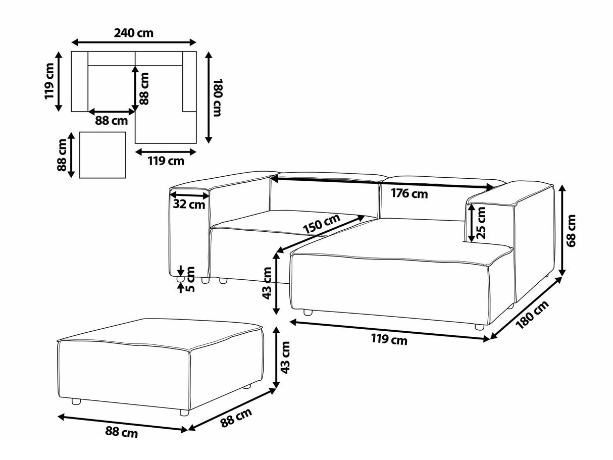Modulinis minkštas kampas 534803