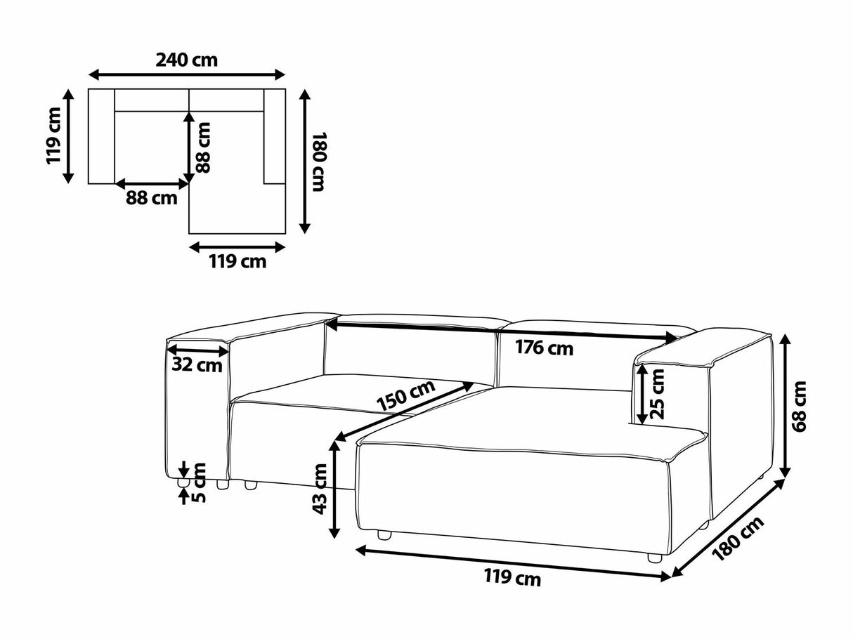 Modulinis minkštas kampas 534803