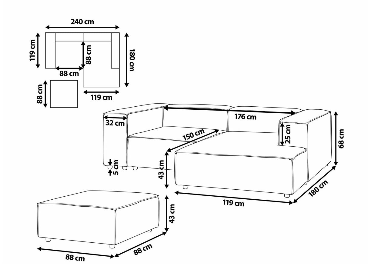 Modulinis minkštas kampas 534803