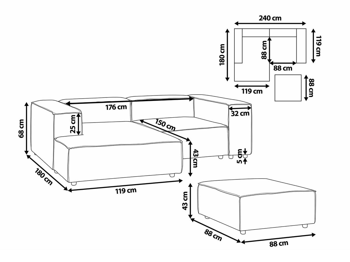 Modulinis minkštas kampas 534803