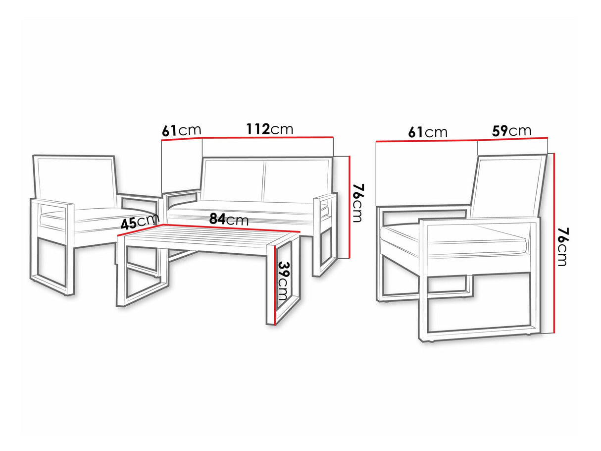 Lauko baldų komplektas 540064