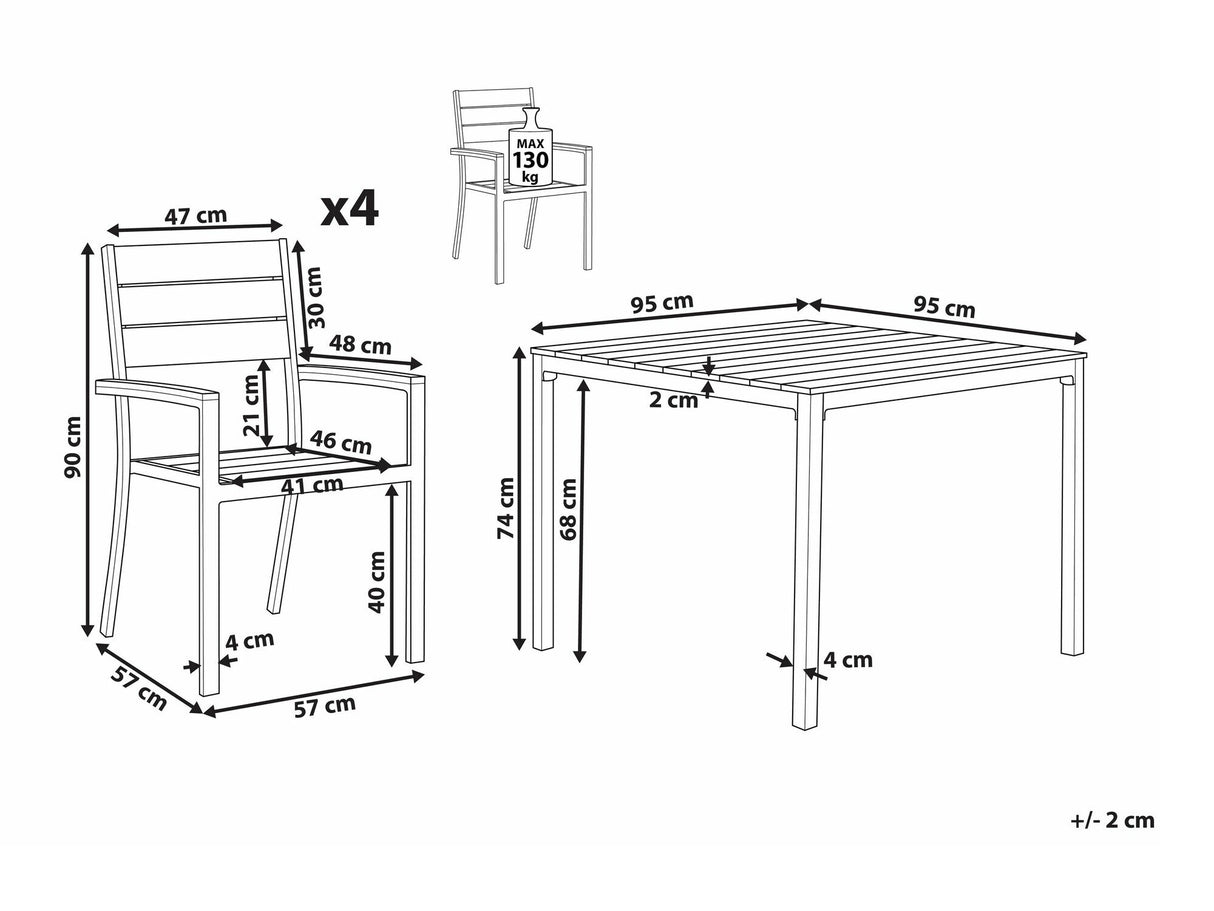 Stalo ir kėdžių komplektas 541044