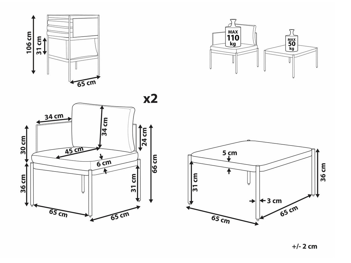 Lauko baldų komplektas 541276