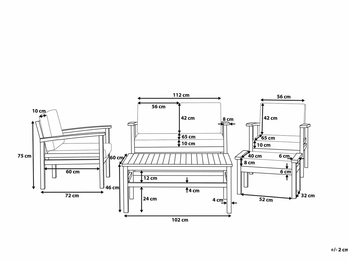 Lauko baldų komplektas 541338
