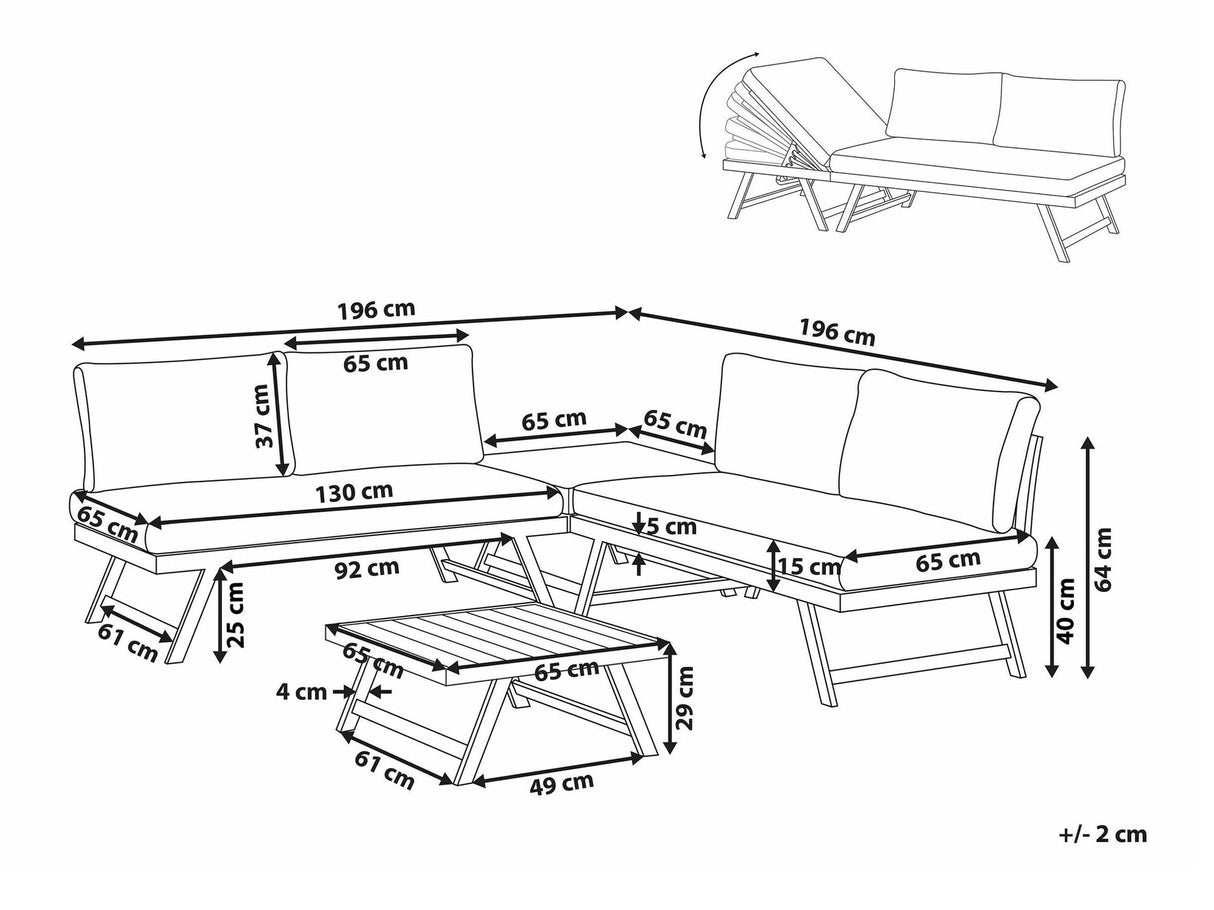 Lauko baldų komplektas 541486