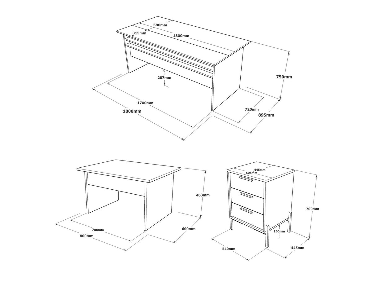 Namų biuro komplektas 547399