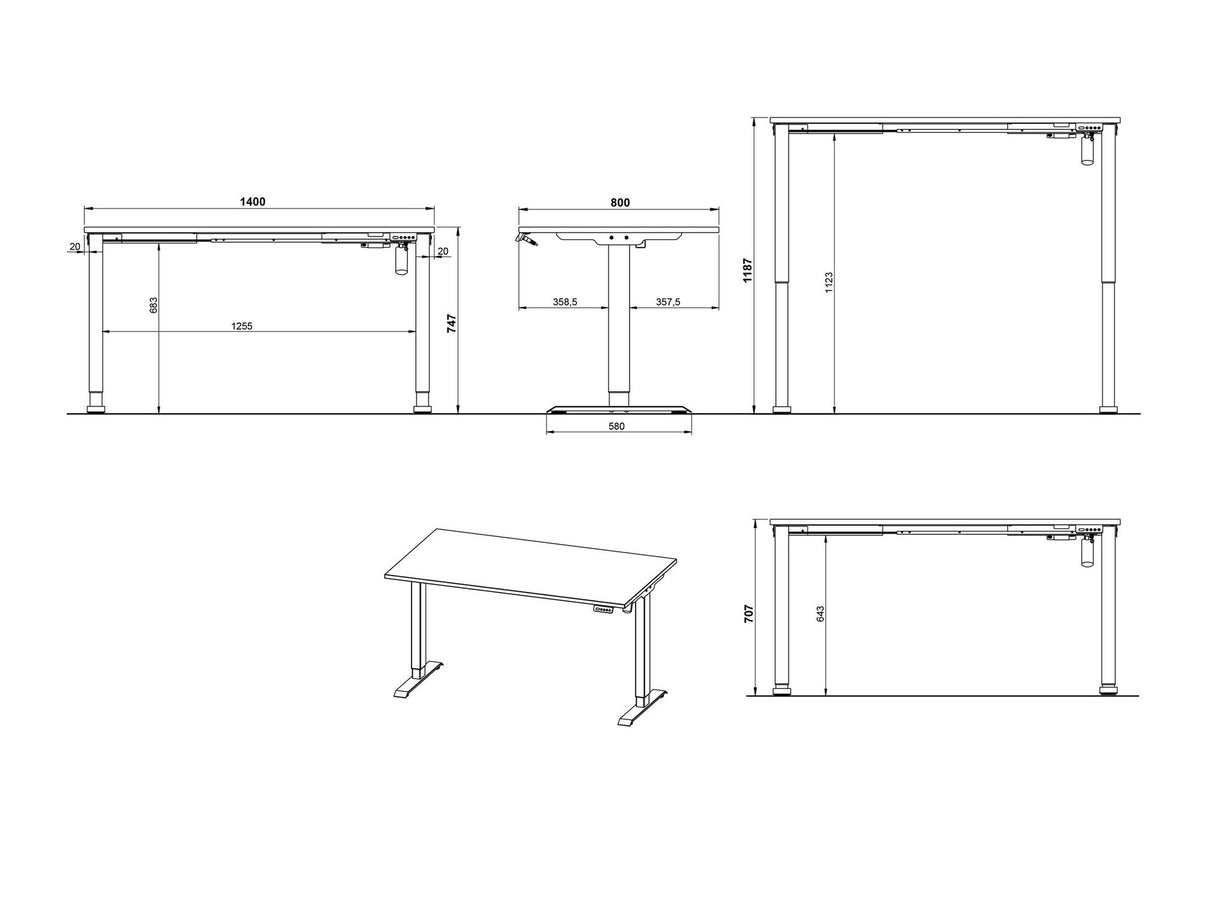 Reguliuojamo aukščio darbo stalas 555203