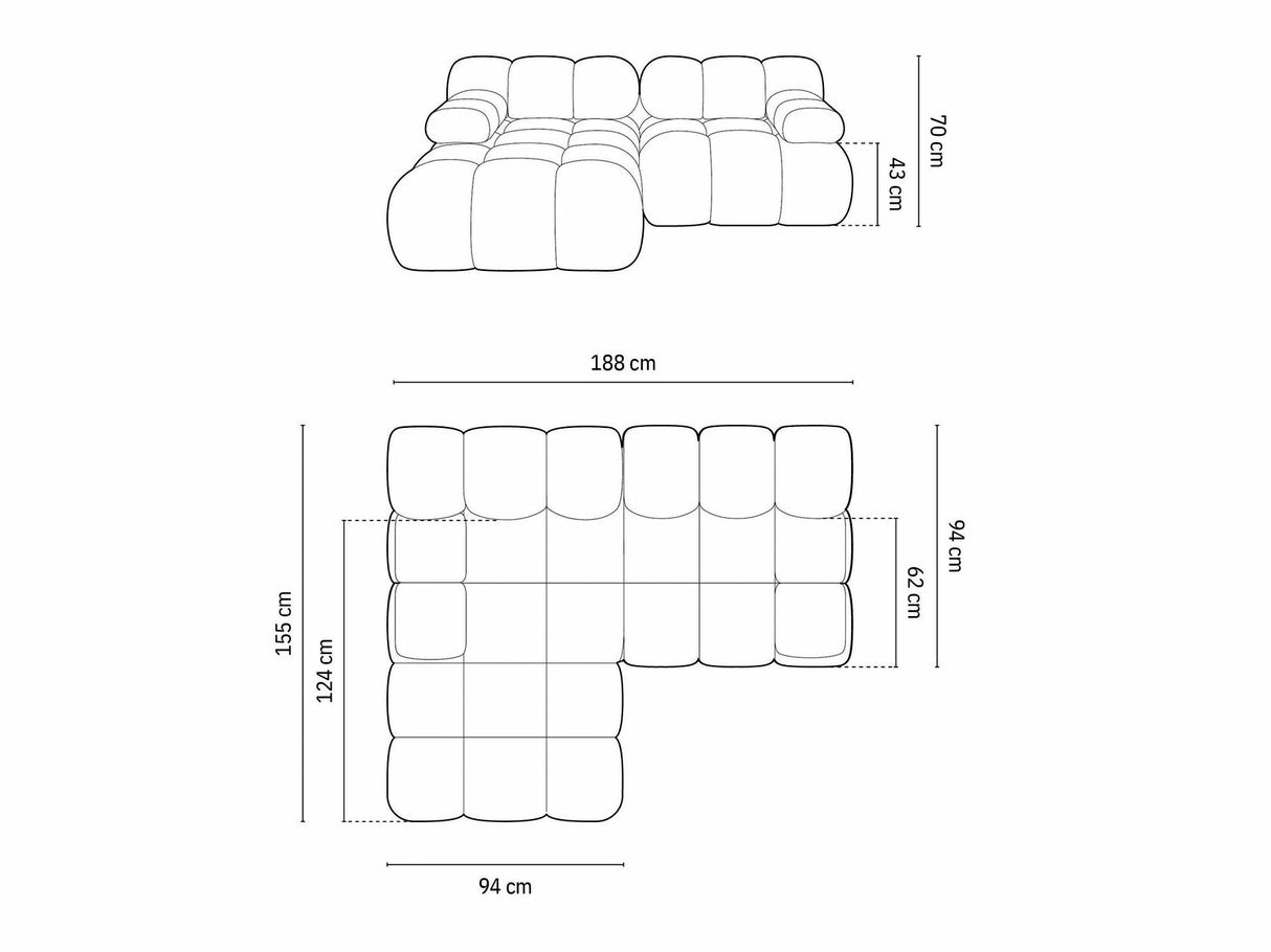 Modulinis minkštas kampas 540290 3780100