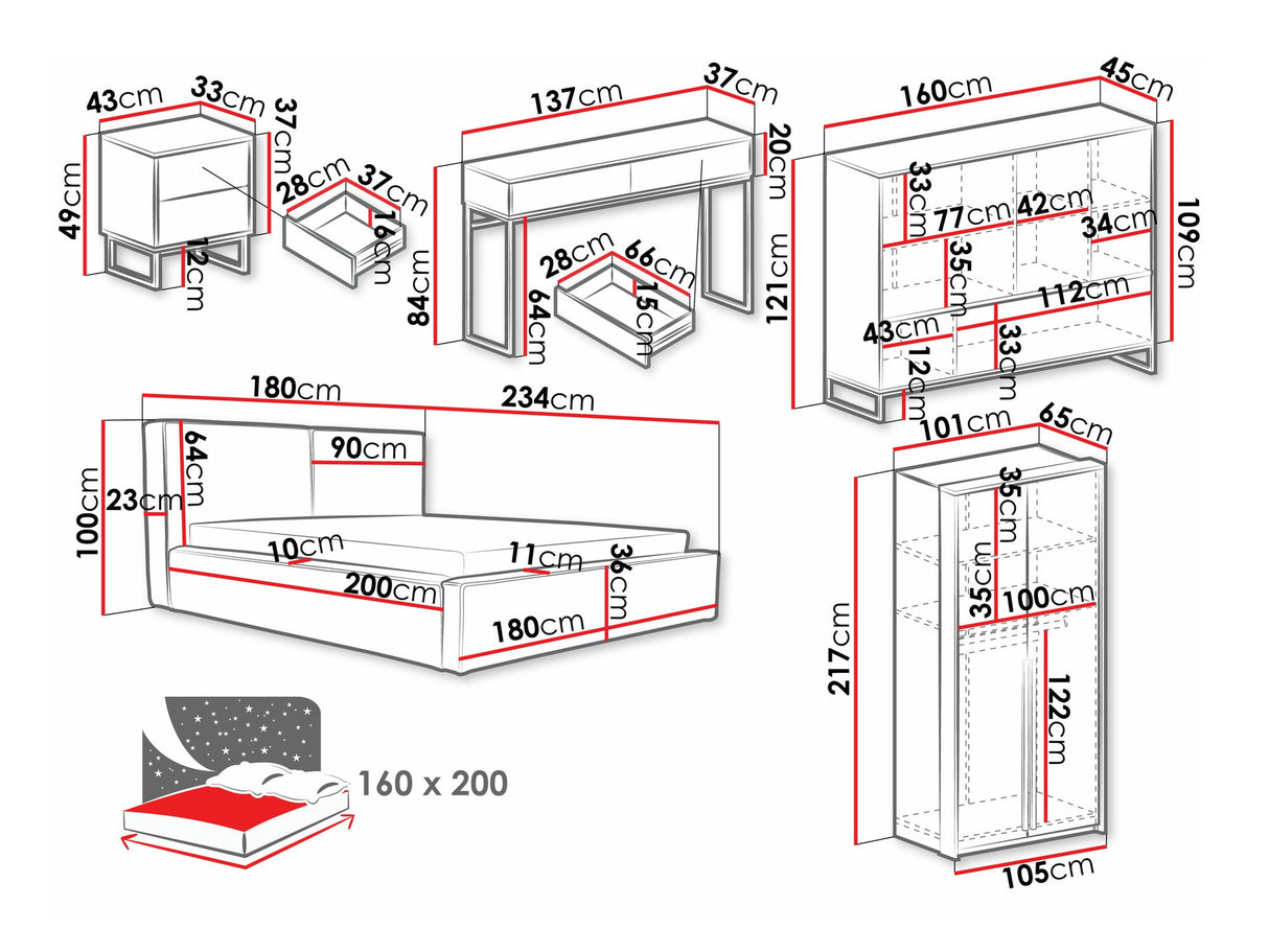 Miegamojo komplektas 562976