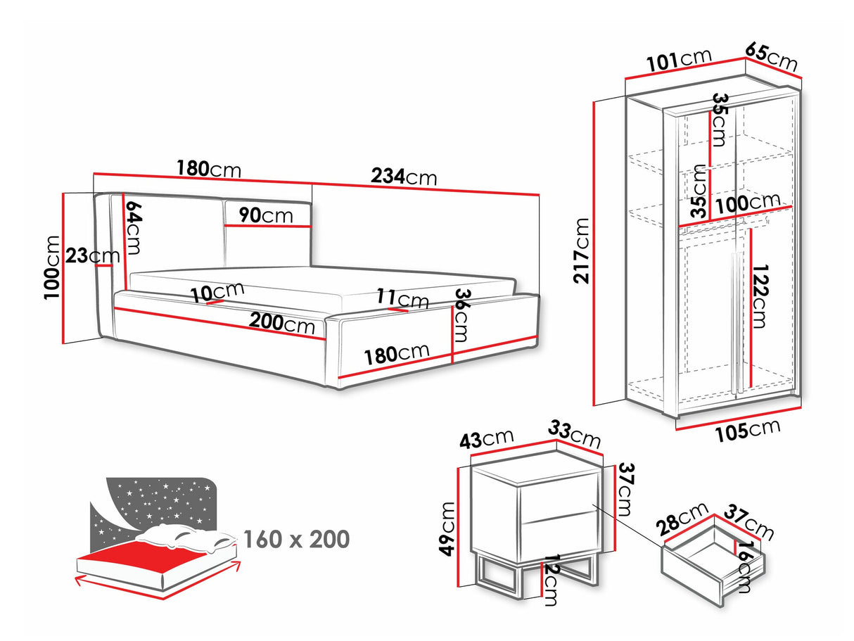 Miegamojo komplektas 563755