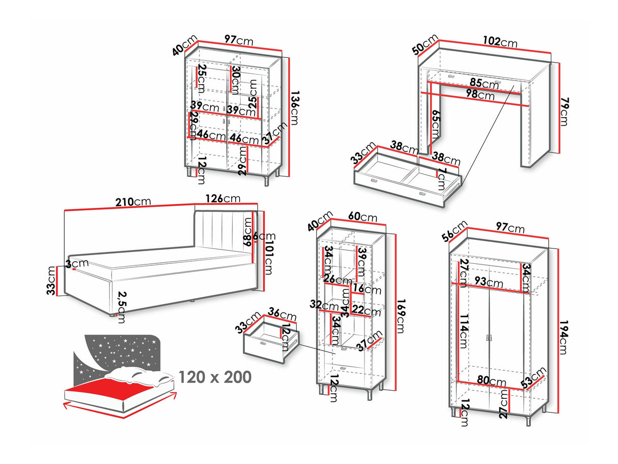 Miegamojo komplektas 572131