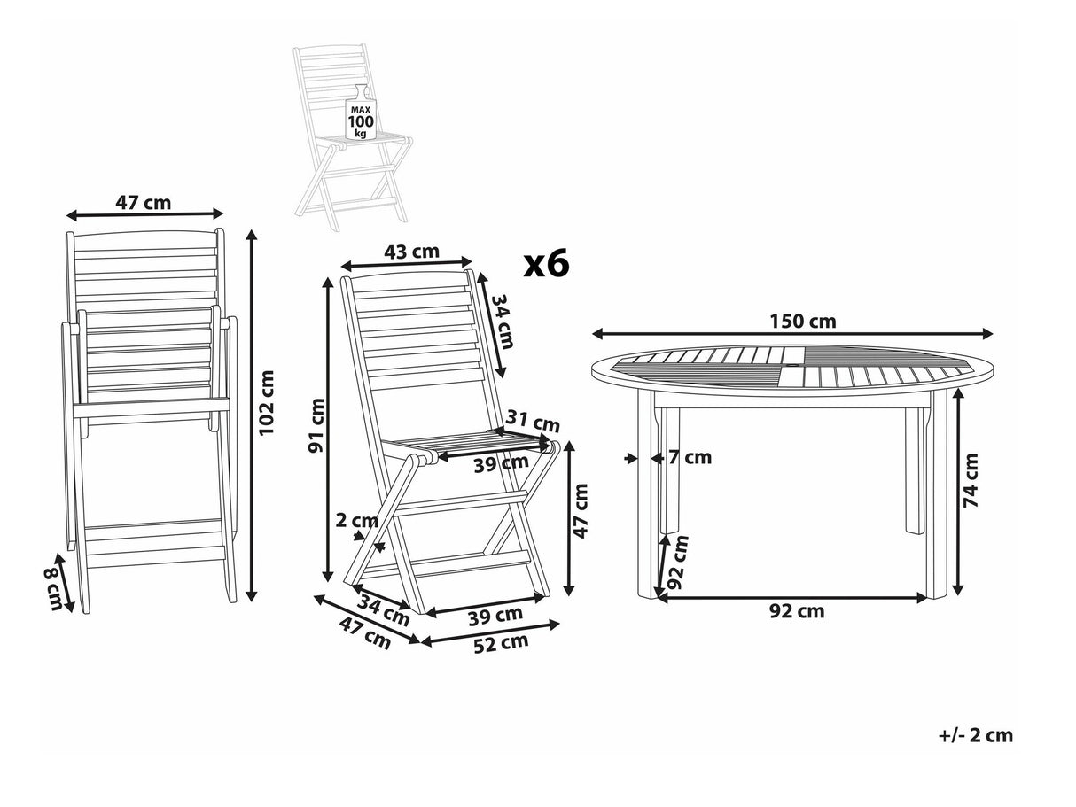 Stalo ir kėdžių komplektas 582066