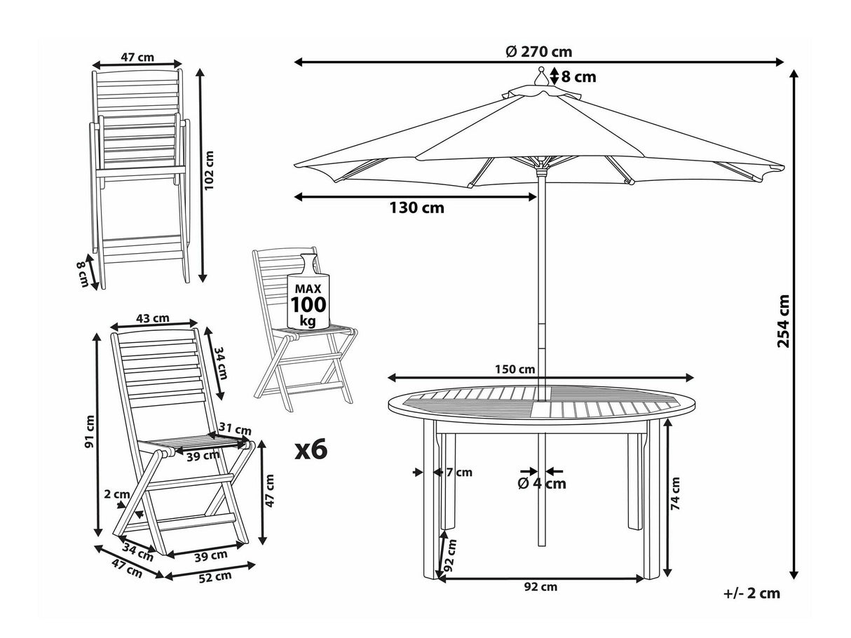 Stalo ir kėdžių komplektas 582078