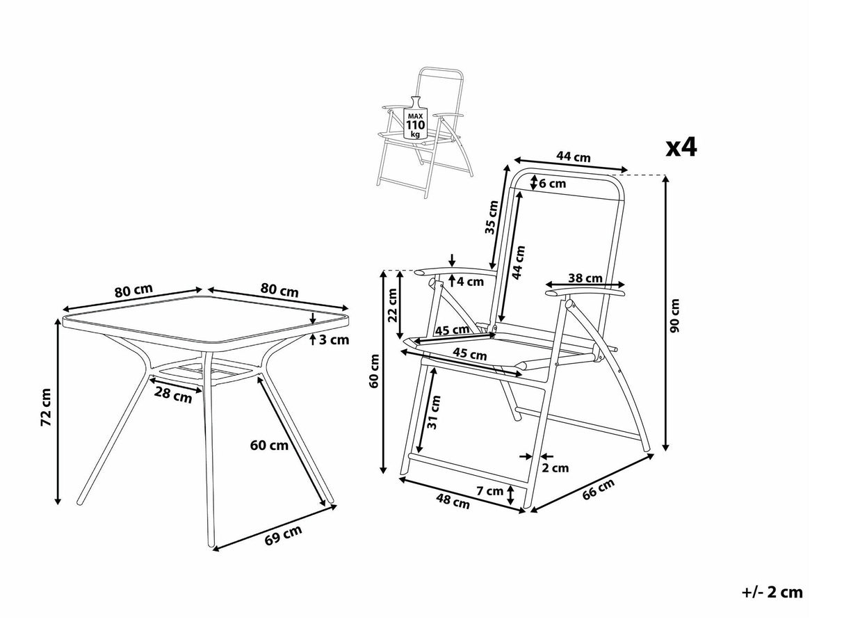 Stalo ir kėdžių komplektas 582423