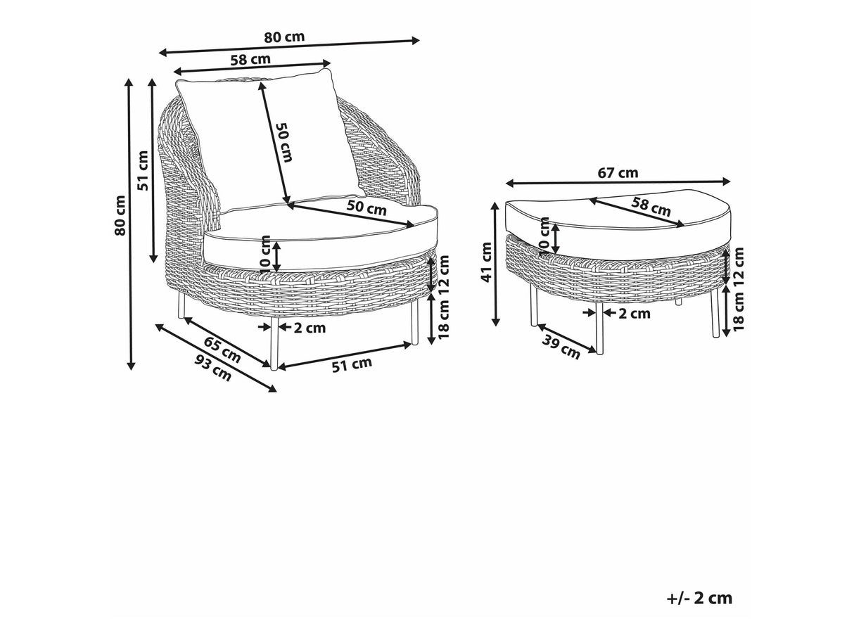 Lauko baldų komplektas 583986
