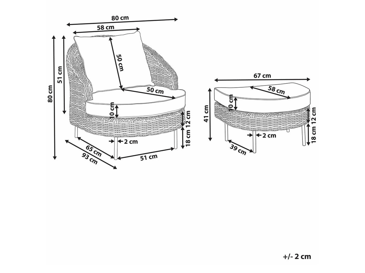 Lauko baldų komplektas 583986