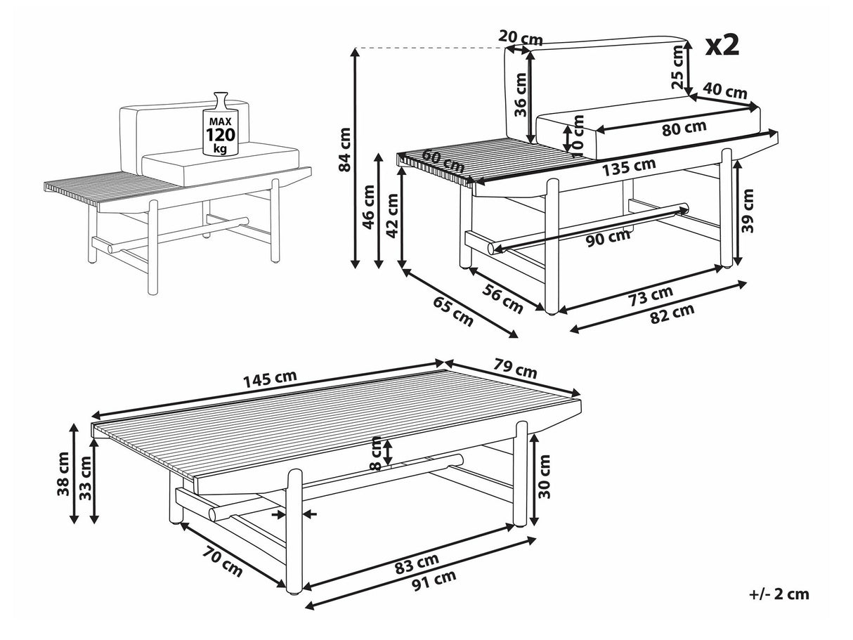 Lauko baldų komplektas 584255