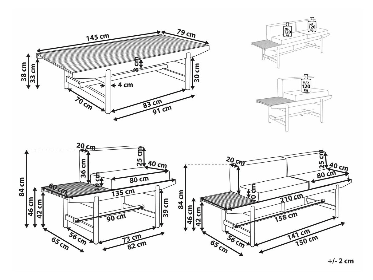 Lauko baldų komplektas 584260