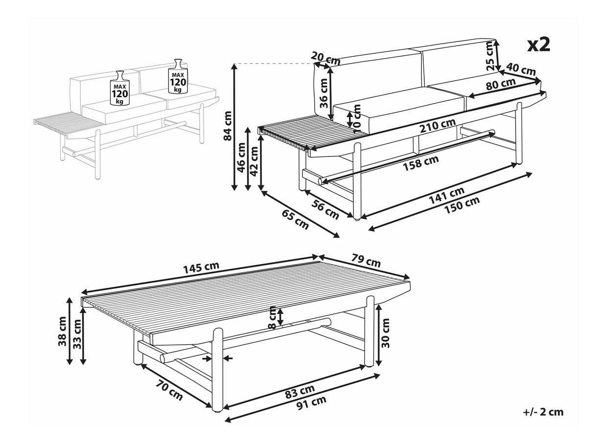 Lauko baldų komplektas 584263