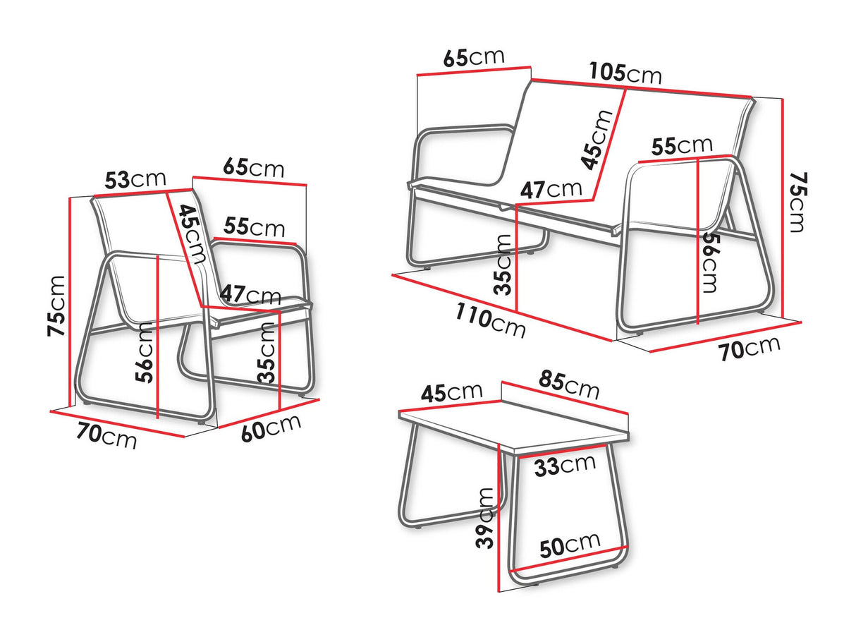 Lauko baldų komplektas 584942