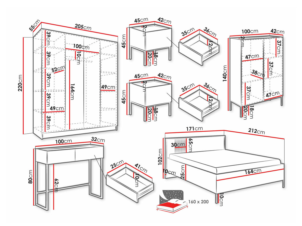 Miegamojo komplektas 585619