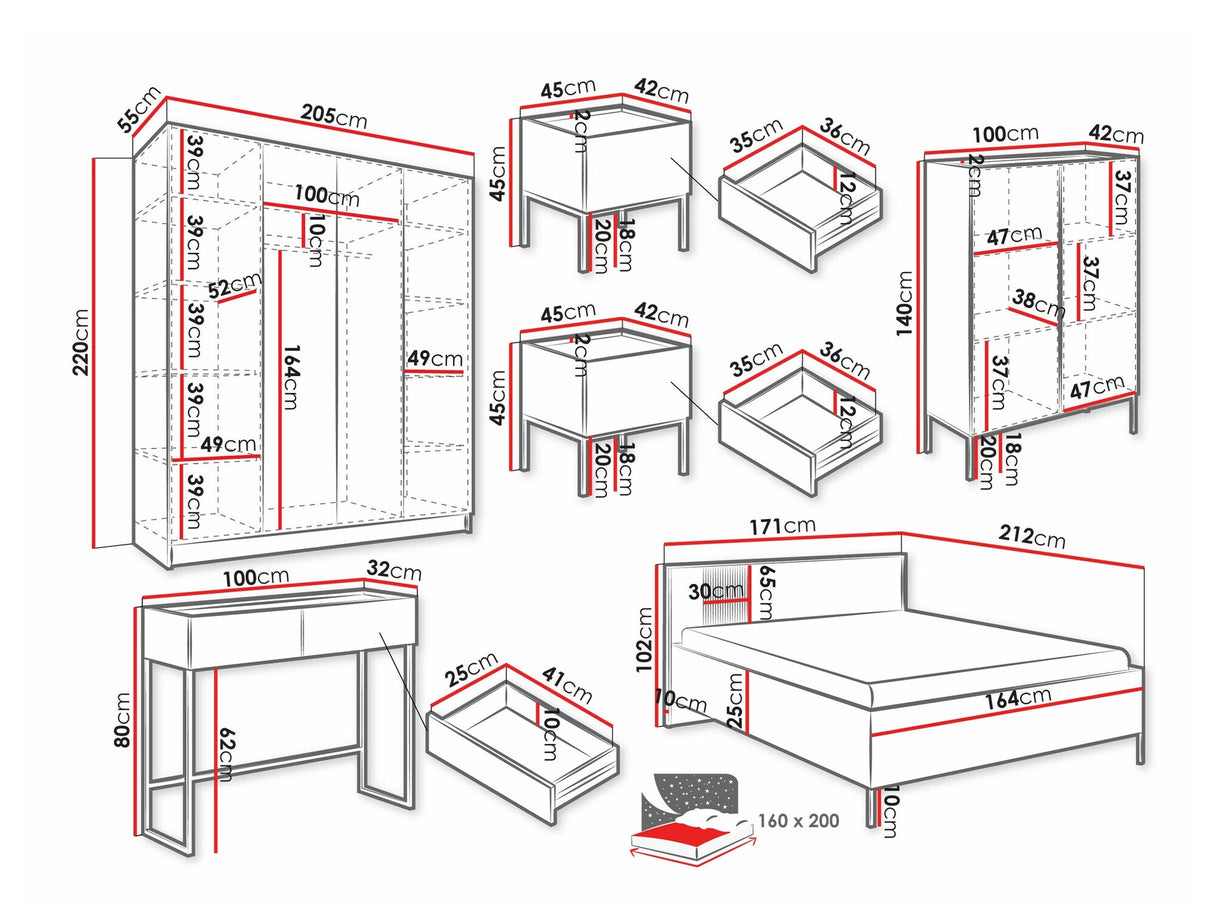 Miegamojo komplektas 585619