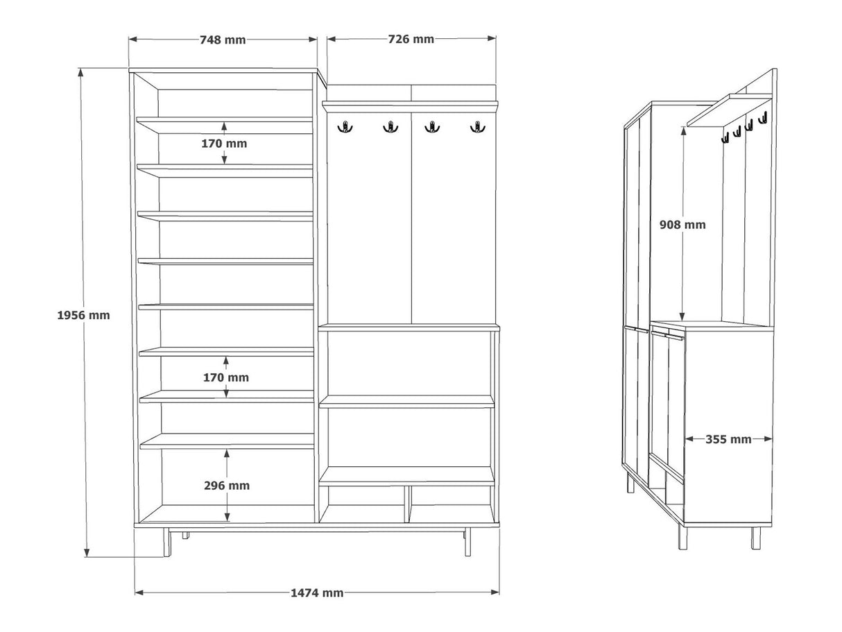 Prieškambario komplektas 585880