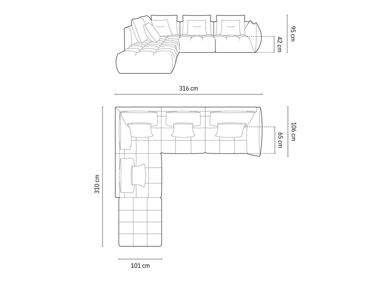 Modulinis minkštas kampas 587301