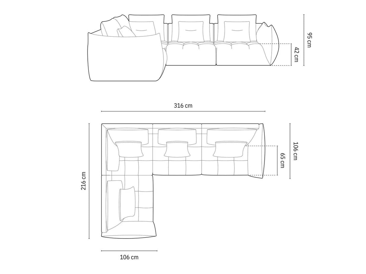 Modulinis minkštas kampas 587497
