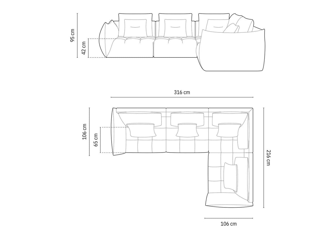 Modulinis minkštas kampas 587497