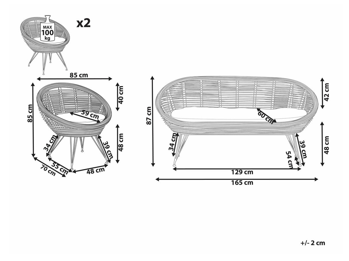 Lauko baldų komplektas 587745