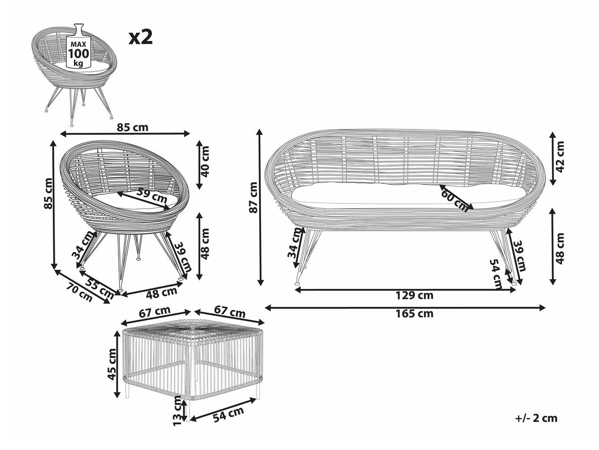 Lauko baldų komplektas 587750