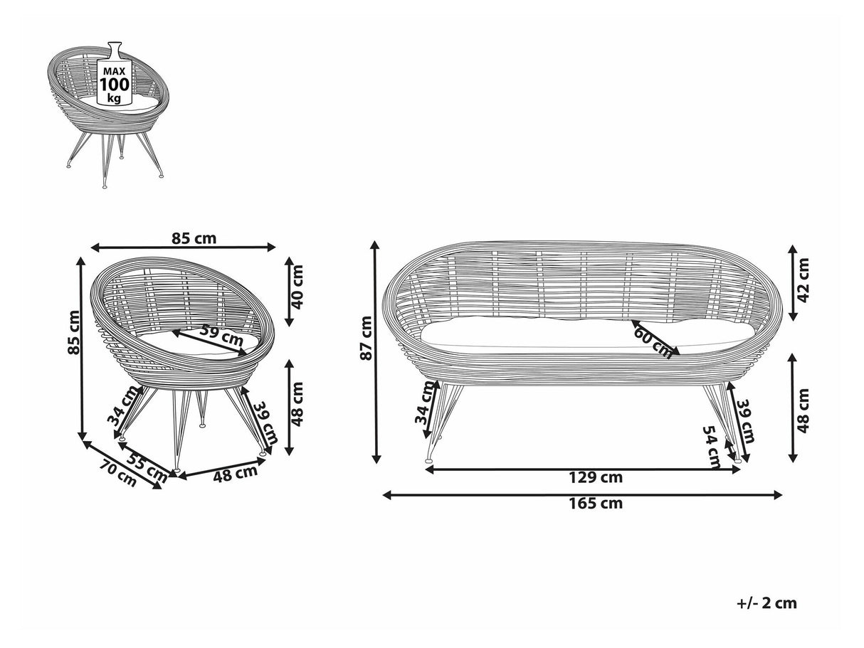 Lauko baldų komplektas 587753