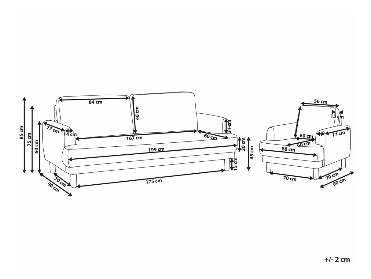 Minkštų baldų komplektas 587946